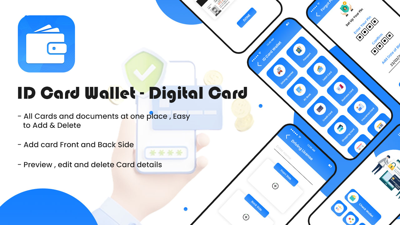 ID Card Wallet Digital Card Saver Digital ID Card Holder ID Card Mobile Wallet Documents